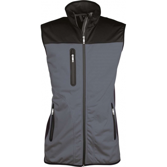 LADIES' TRI-COLOUR SOFTSHELL BODYWARMER