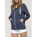FULL ZIP HOODED HEATHER SWEATSHIRT