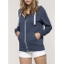 FULL ZIP HOODED HEATHER SWEATSHIRT