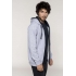 MEN'S CONTRAST HOODED FULL ZIP SWEATSHIRT