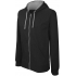 MEN'S CONTRAST HOODED FULL ZIP SWEATSHIRT