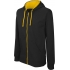 MEN'S CONTRAST HOODED FULL ZIP SWEATSHIRT
