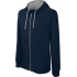 MEN'S CONTRAST HOODED FULL ZIP SWEATSHIRT