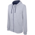 MEN'S CONTRAST HOODED FULL ZIP SWEATSHIRT