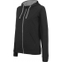 LADIES’ CONTRAST HOODED FULL ZIP SWEATSHIRT