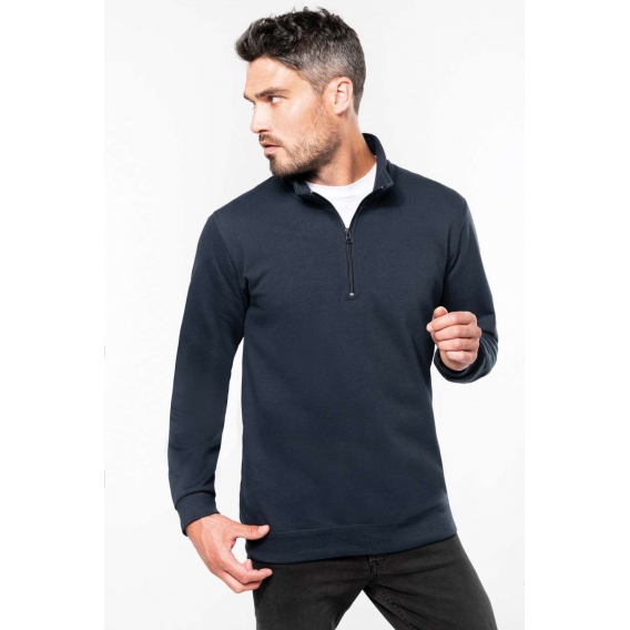 ZIP NECK SWEATSHIRT