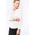 LADIES' LONG-SLEEVED CREPE BLOUSE