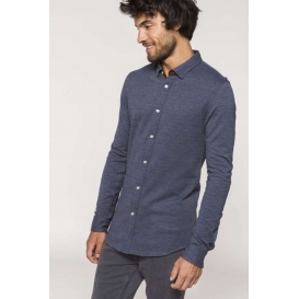 LONG-SLEEVED JACQUARD KNIT SHIRT