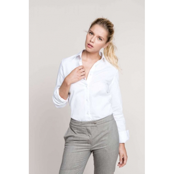 LADIES’ LONG-SLEEVED COTTON POPLIN SHIRT