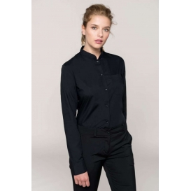 LADIES' LONG-SLEEVED MANDARIN COLLAR SHIRT