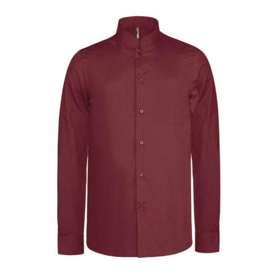 MEN'S LONG-SLEEVED MANDARIN COLLAR SHIRT