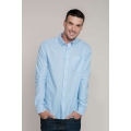 LONG-SLEEVED WASHED OXFORD COTTON SHIRT
