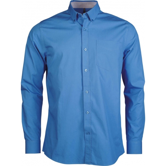 LONG-SLEEVED WASHED COTTON POPLIN SHIRT