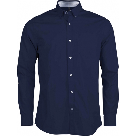 LONG-SLEEVED WASHED COTTON POPLIN SHIRT