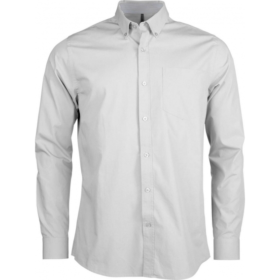 LONG-SLEEVED WASHED COTTON POPLIN SHIRT