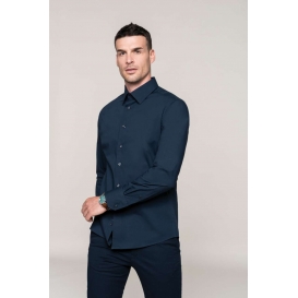 LONG-SLEEVED COTTON/ELASTANE SHIRT