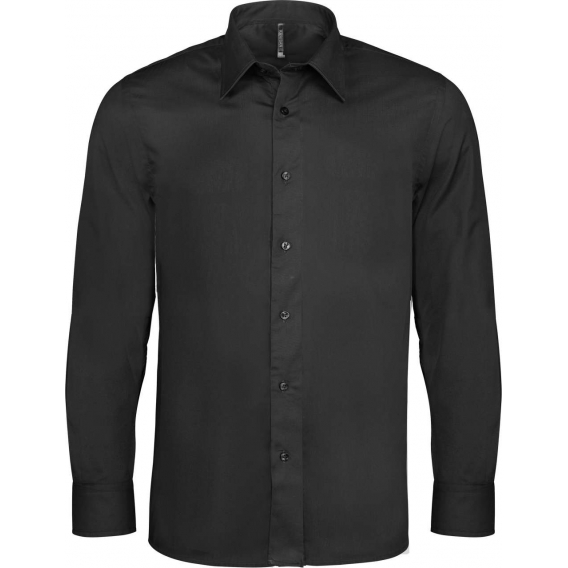LONG-SLEEVED COTTON/ELASTANE SHIRT