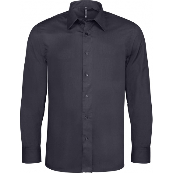 LONG-SLEEVED COTTON/ELASTANE SHIRT