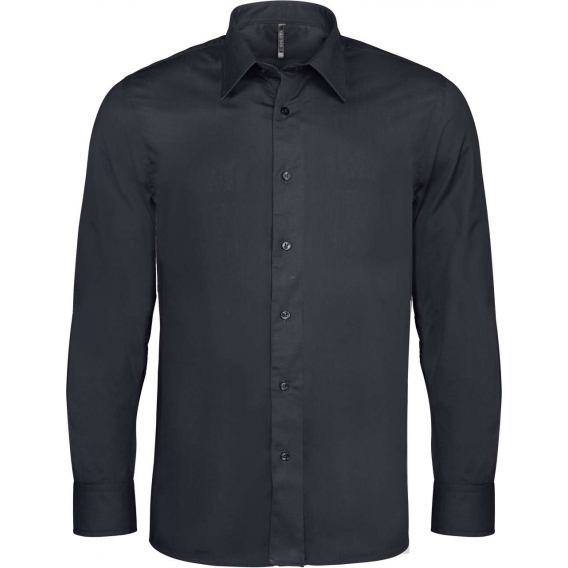 LONG-SLEEVED COTTON/ELASTANE SHIRT
