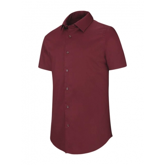 SHORT-SLEEVED COTTON/ELASTANE SHIRT