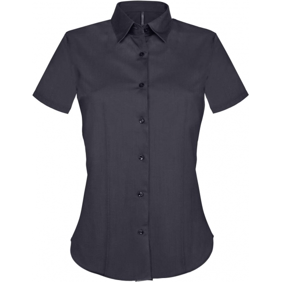 LADIES' SHORT-SLEEVED COTTON/ELASTANE SHIRT