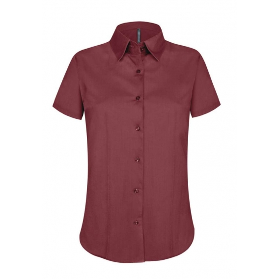LADIES' SHORT-SLEEVED COTTON/ELASTANE SHIRT