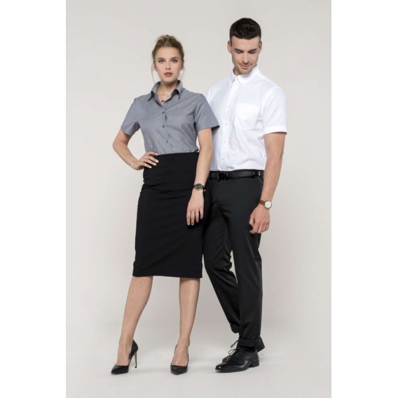 LADIES' SHORT-SLEEVED OXFORD SHIRT