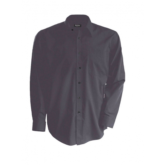 MEN'S LONG-SLEEVED COTTON POPLIN SHIRT
