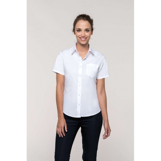 LADIES' SHORT-SLEEVED COTTON POPLIN SHIRT