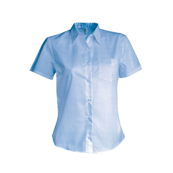 LADIES' SHORT-SLEEVED COTTON POPLIN SHIRT
