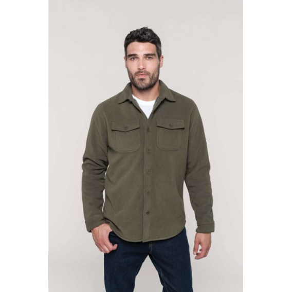 SHERPA-LINED FLEECE OVERSHIRT