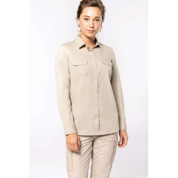LADIES' LONG SLEEVED SAFARI SHIRT