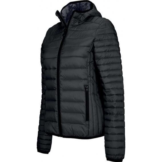 LADIES' LIGHTWEIGHT HOODED PADDED JACKET