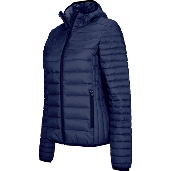 LADIES' LIGHTWEIGHT HOODED PADDED JACKET