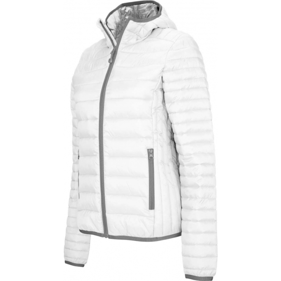 LADIES' LIGHTWEIGHT HOODED PADDED JACKET