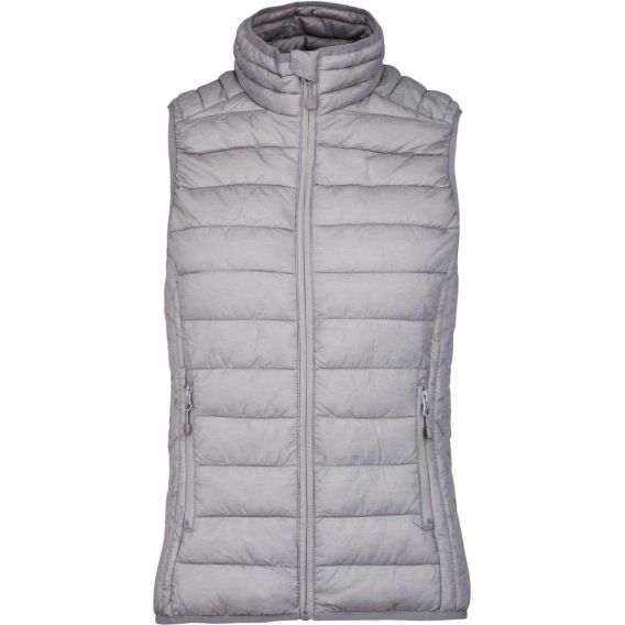 LADIES' LIGHTWEIGHT SLEEVELESS FAKE DOWN JACKET