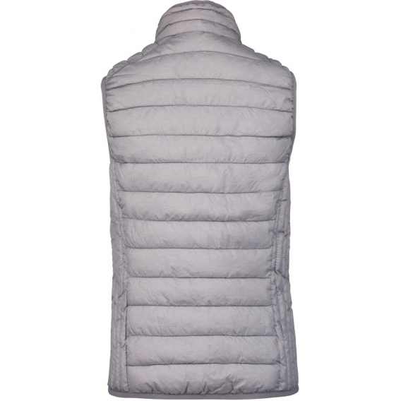 LADIES' LIGHTWEIGHT SLEEVELESS FAKE DOWN JACKET