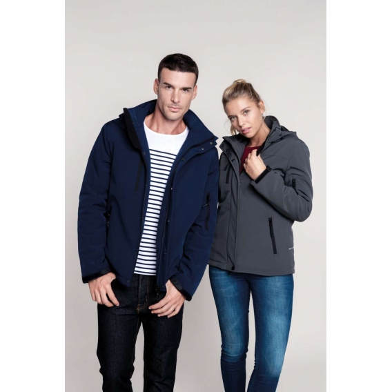 LADIES’ HOODED SOFTSHELL LINED PARKA