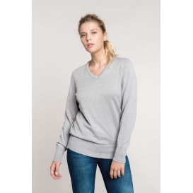 LADIES' V-NECK JUMPER