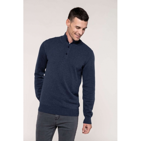PREMIUM BUTTON NECK JUMPER