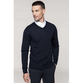 MEN’S V-NECK MERINO WOOL JUMPER