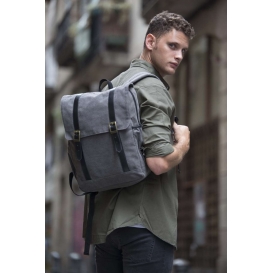 FLAP-TOP CANVAS BACKPACK