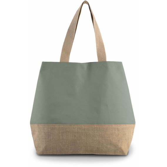 CANVAS & JUTE HOLD-ALL SHOPPER BAG
