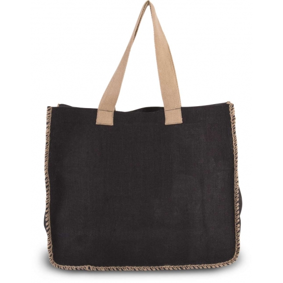 JUTE BAG WITH CONTRAST STITCHING