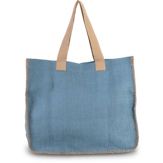 JUTE BAG WITH CONTRAST STITCHING