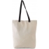 FLAT CANVAS SHOPPER WITH CONTRAST HANDLE
