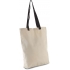 FLAT CANVAS SHOPPER WITH CONTRAST HANDLE
