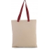 FLAT CANVAS SHOPPER WITH CONTRAST HANDLE