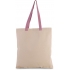 FLAT CANVAS SHOPPER WITH CONTRAST HANDLE