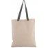 FLAT CANVAS SHOPPER WITH CONTRAST HANDLE